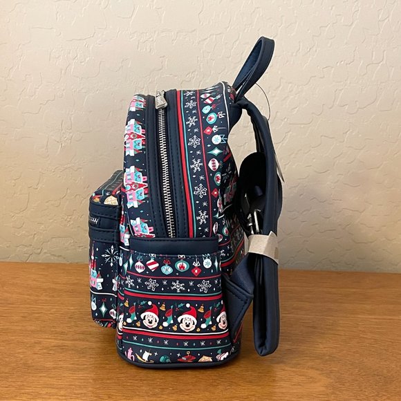 New Disney Parks Loungefly Backpack Christmas Holiday Ugly Sweater 2020 NWT main image 7
